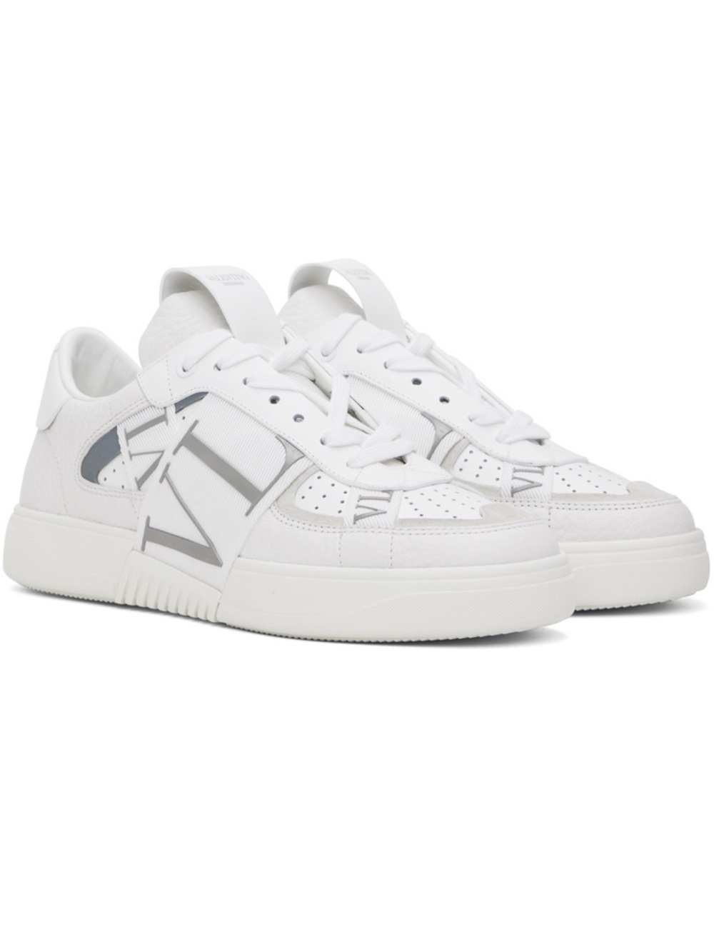 Valentino Garavani White Low-Top Calfskin VL7N Sneakers with Bands Size 40 NIB
